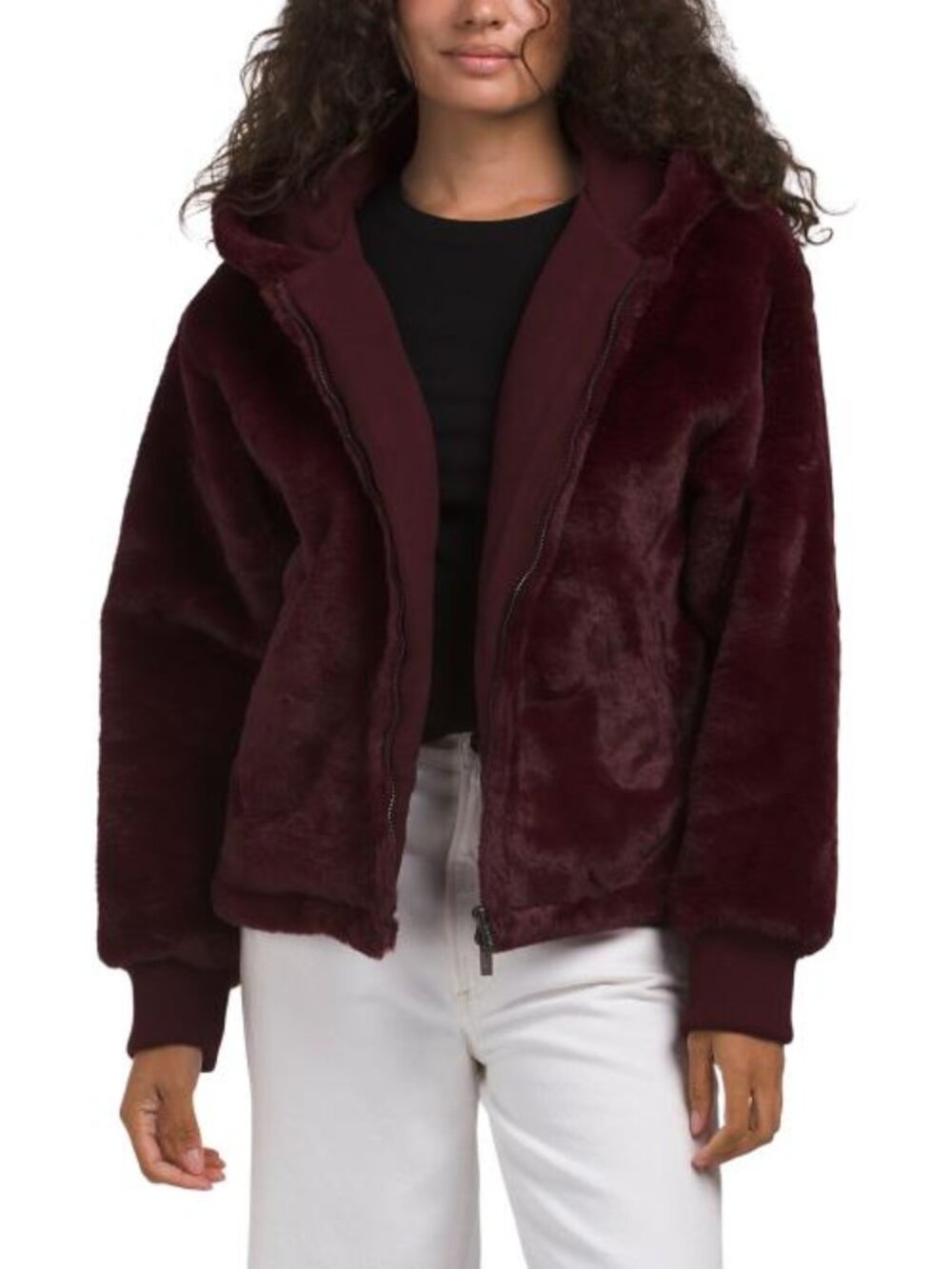 SPLENDID Lucia Faux Fur Zip Up Jacket